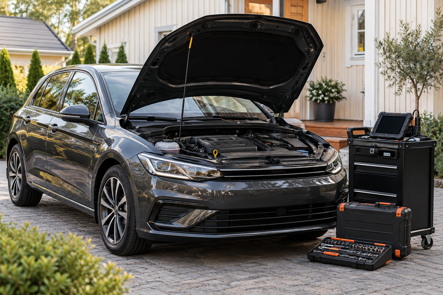 Havainnekuva: autodiagnostiikka kotipihassa
